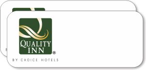 (image for) Quality Inn Pack of 25 White Logo Only Badges