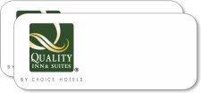 (image for) Quality Inn & Suites Pack of 25 White Logo Only Badges