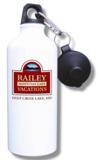 (image for) Railey Mtn. Lake Vacations Water Bottle - White