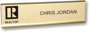 (image for) Black Realtor Gold Nameplate