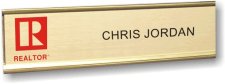 (image for) Commercial Red Realtor Gold Nameplate