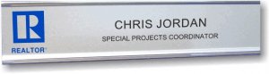 (image for) Residential Blue Realtor Silver Nameplate