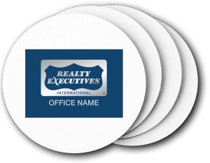 (image for) Realty Executives Platinum with DBA Logo Coasters (5 Pack)