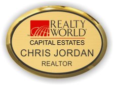 (image for) Realty World Oval Executive Gold Badge