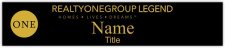 (image for) Realty One Group Legend Logo Name Plate