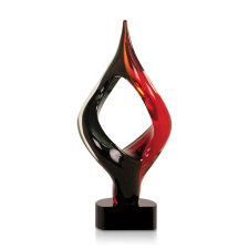 (image for) Red and Black Twist Glass Award