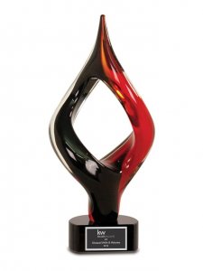 (image for) Red/Black Twist Glass Award