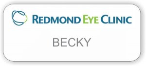 (image for) Redmond Eye Clinic White Badge Grey Text