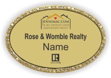 (image for) Rose & Womble Realty Bling Oval Gold Badge