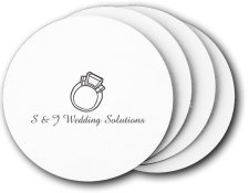 (image for) S & J Wedding Solutions Coasters (5 Pack)