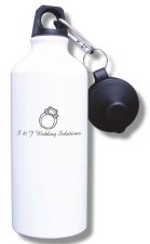 (image for) S & J Wedding Solutions Water Bottle - White