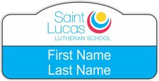 (image for) Saint Lucas Lutheran School Shaped Badge (Stacked)