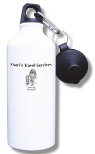 (image for) Shari\'s Travel Services Water Bottle - White