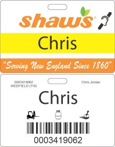 (image for) Shaws Hearing Impaired ID Badge for Minors 14-15 Years Old