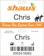 (image for) Shaws Service Animal ID Badge