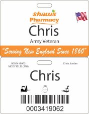 (image for) Shaws Pharmacy ID Veteran Badge