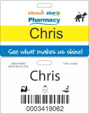 (image for) Shaws Star Market Pharmacy Service Animal ID Badge for Minors 14-15 Years Old