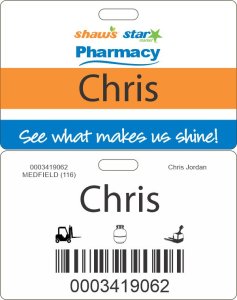 (image for) Shaws Star Market Pharmacy ID Badge for Minors 16-17 Years Old