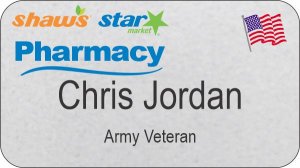 (image for) Shaws Star Market Pharmacy Silver Veteran Badge