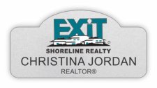 (image for) Shoreline Realty Silver Shaped Badge