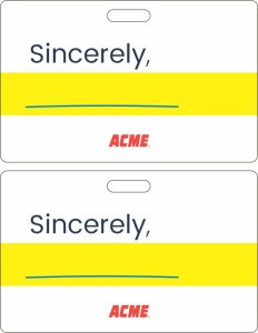 (image for) Acme Sincerely Minor Blank Badge Pack (ID Style)