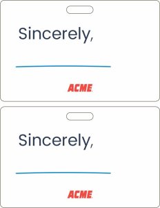 (image for) Acme Sincerely Blank Badge Pack (ID Style)