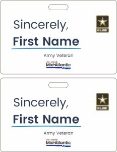 (image for) Albertsons Mid-Atlantic Sincerely Veteran Badge (Classic ID Style)