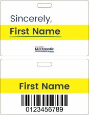 (image for) Albertsons Mid-Atlantic Sincerely Minor Hourly Associate White Badge (Classic ID Style)