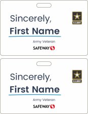 (image for) Safeway Sincerely Veteran Badge (Classic ID Style)