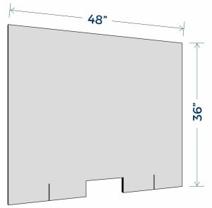 (image for) First Interstate Sneeze Guard (Desk 36\"x48\") Landscape Orientation