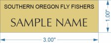 (image for) Southern Oregon Fly Fishers Gold Name Badge - Badge Only