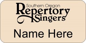 (image for) Southern Oregon Repertory Singers Beige Large Badge