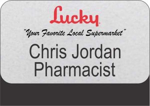 (image for) Lucky Pharmacy Silver Pocket Badge