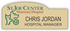 (image for) St. Joe Center Veterinary Hospital Shaped Badge