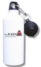 (image for) St. John UMC Water Bottle - White
