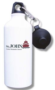 (image for) St. John UMC Water Bottle - White