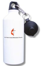 (image for) St. Peter United Methodist Water Bottle - White