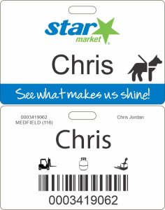 (image for) Star Market Service Animal ID Badge