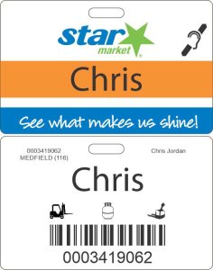 (image for) Star Market Hearing Impaired ID Badge for Minors 16-17 Years Old