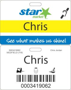 (image for) Star Market Hearing Impaired ID Badge for Minors 14-15 Years Old