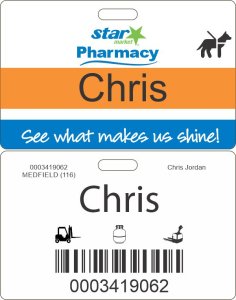 (image for) Star Market Pharmacy Service Animal ID Badge for Minors 16-17 Years Old