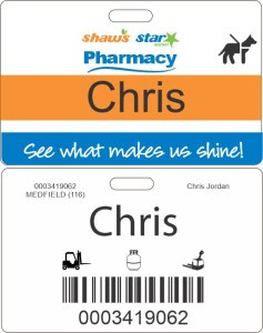 (image for) Shaws Star Market Pharmacy Service Animal ID Badge for Minors 16-17 Years Old