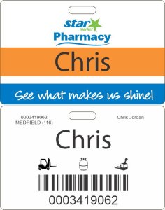 (image for) Star Market Pharmacy ID Badge for Minors 16-17 Years Old