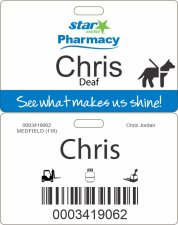 (image for) Star Market Pharmacy Service Animal ID Badge