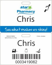 (image for) Star Market Pharmacy Hearing Impaired ID Badge