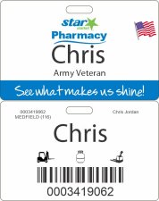 (image for) Star Market Pharmacy ID Veteran Badge