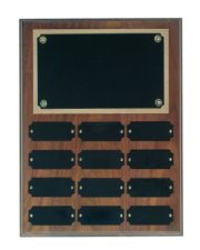 (image for) Step Edge Genuine Walnut 12 Plate Perpetual Plaque