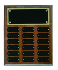 (image for) Step Edge Genuine Walnut 18 Plate Perpetual Plaque