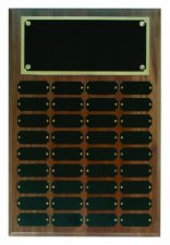 (image for) Step Edge Genuine Walnut 36 Plate Perpetual Plaque