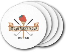 (image for) Strawberry Farms Golf Club Coasters (5 Pack)